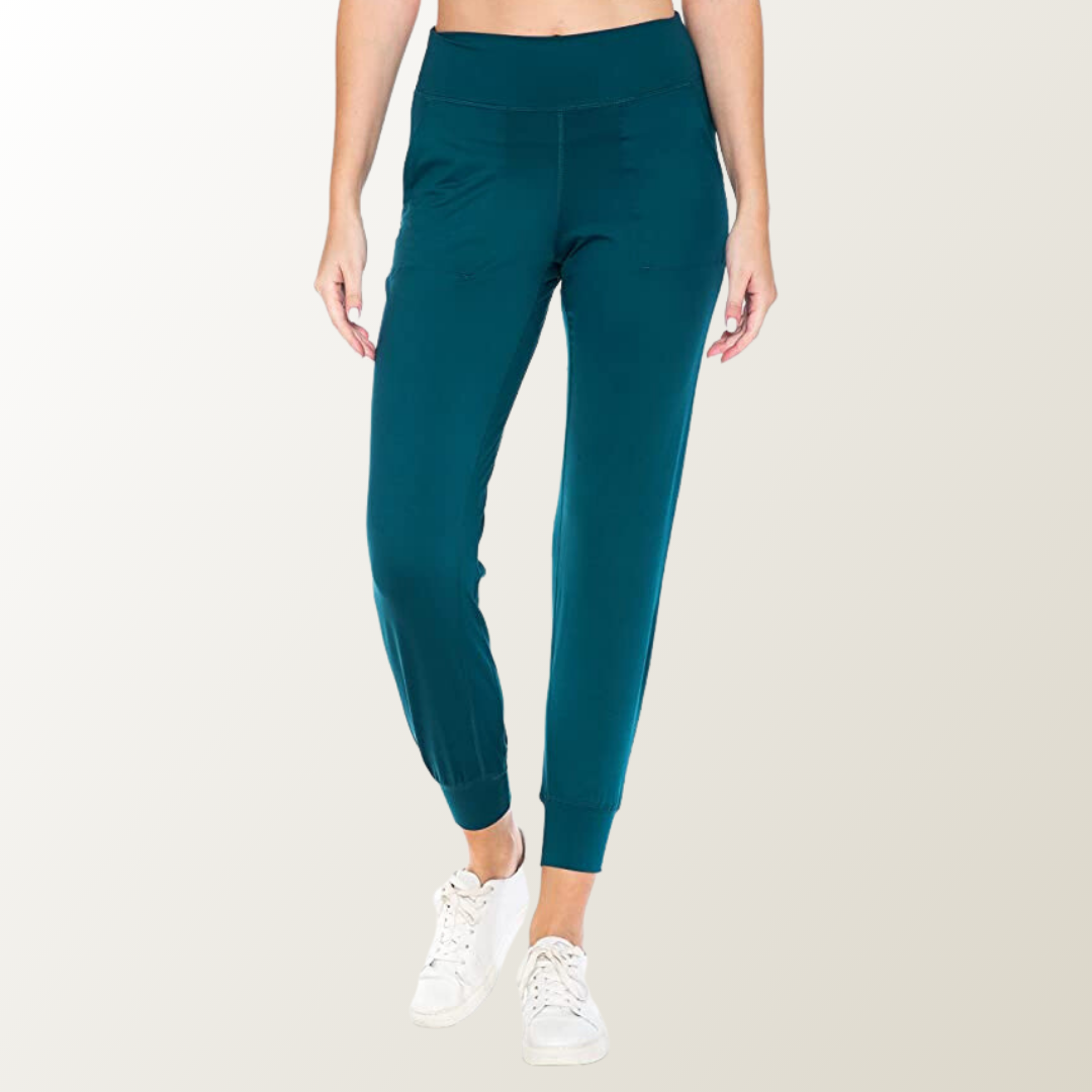 Slim-fit Aquamarine Jogger Pants