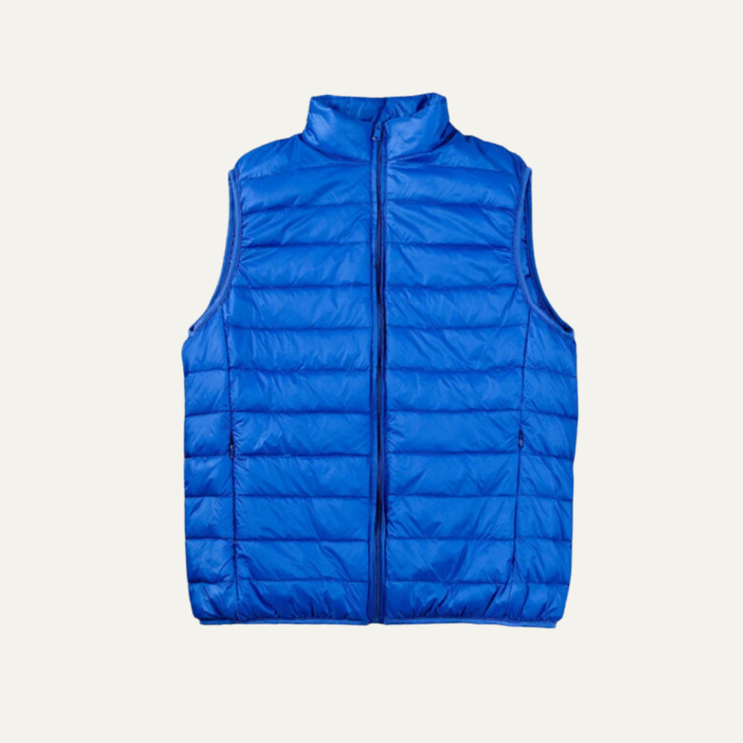 Quilted Puffy Blue Vest