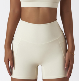 Ivory Mini Biker Shorts